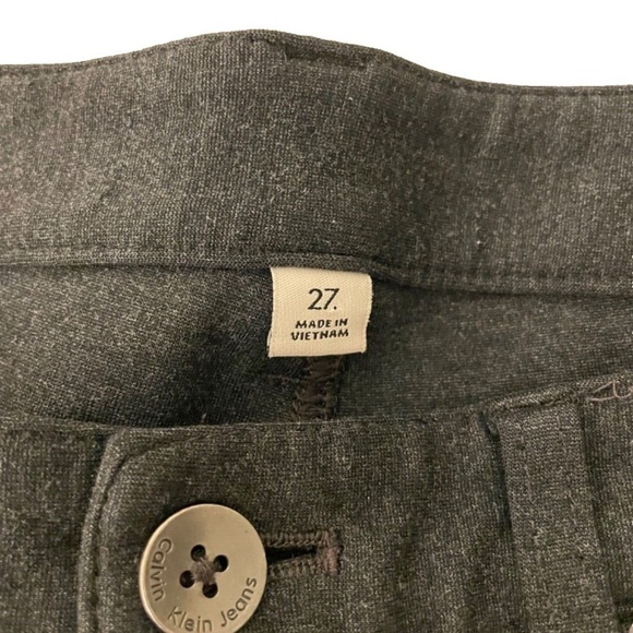 Calvin Klein Skinny Jean Style Stretch Leggings Charcoal Grey Heather Size 27 - Picture 4 of 5